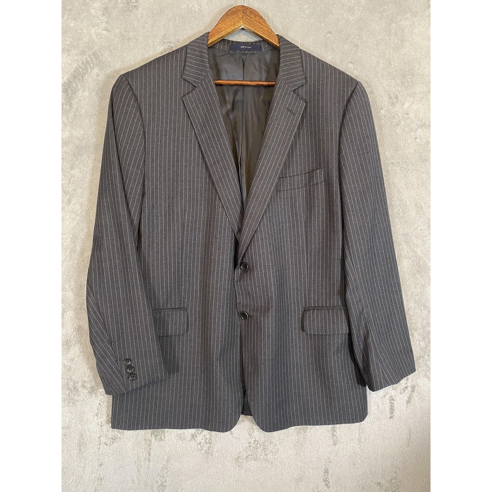 Brooks Brothers‎ Blazer Mens 42R Gray Pinstripe Wool 1818 Fitzgerald Made Italy